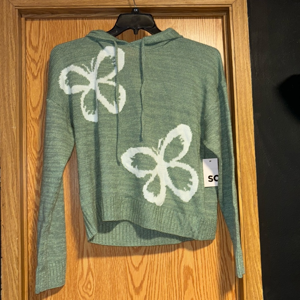 Green butterfly sweaters hoodie